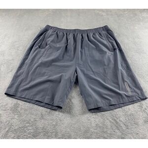 Northyard Mens 3XL Gray Athletic Shorts Zipper Pockets Laser Cut Ventilation